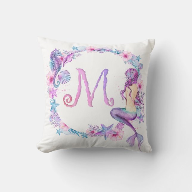 Monogram Mermaid Pillow - M Buitenkussen (Voorkant)
