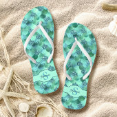 Monogram Mermaid Scales Zee Green Aqua Teenslippers