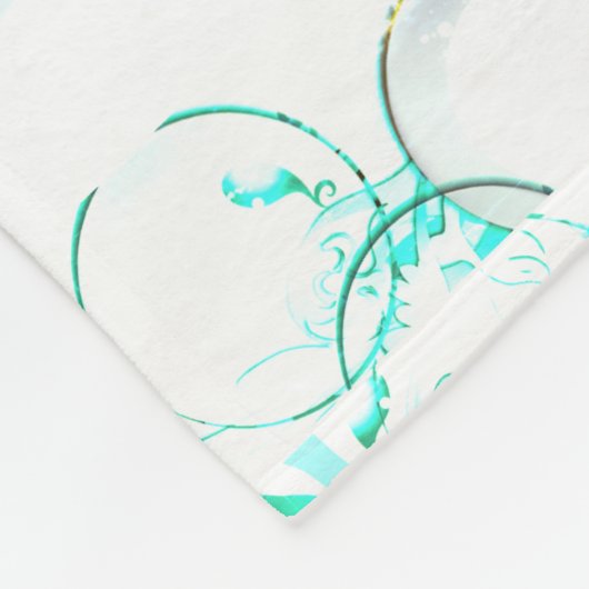 Monogram Mermaid Silhouette Fleece Blanket Custom (Hoek)