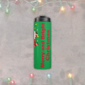 Monogram Merry & Bright op Groen | Thermosbeker
