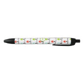 Monogram Merry kerstlampjes Rood Groen Wit Zwarte Inkt Pen (Bodem)