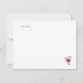 Monogram Merry Kerstmis Beste wensen lint groen Notitiekaartje (Achterkant)