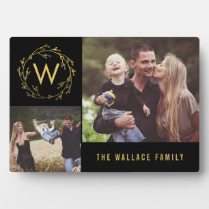 Monogram met bewerkbare kleuren Aangepast Lijst vo Fotoplaat