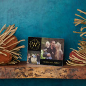 Monogram met bewerkbare kleuren Aangepast Lijst vo Fotoplaat (Zijkant)