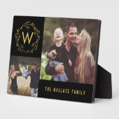 Monogram met bewerkbare kleuren Aangepast Lijst vo Fotoplaat (Zijkant)