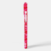 Monogram met bloemen - fuchsie en roze Case-Mate iPhone case (Achterkant / Links)