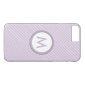 Monogram met chevron-patroon Case-Mate iPhone case (Achterkant (Horizontaal))