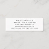 Monogram met citroen en bladeren patroon mini visitekaartje (Achterkant)