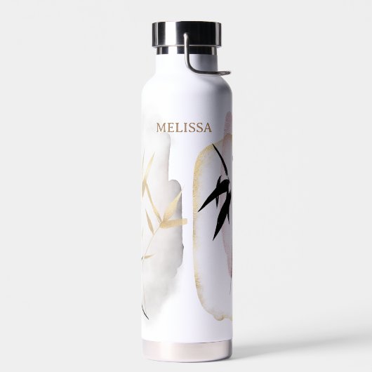 monogram met dubbele kleur bamboe waterfles (Links)