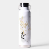 monogram met dubbele kleur bamboe waterfles (Voorkant)