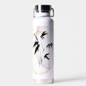 monogram met dubbele kleur bamboe waterfles (Achterkant)