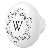 Monogram met één Initiaal flacon Keramische Knop (Rechts)