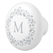 Monogram met één Initiaal flacon Keramische Knop (Rechts)