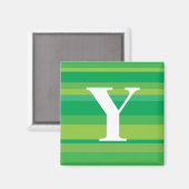 Monogram met een kleurrijke strips achtergrond - Y Magneet (Voorkant / Achterkant)