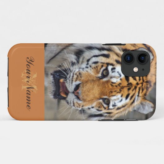 Monogram met een majestueuze tijger! Case-Mate iPhone Case (Achterkant (horizontaal))