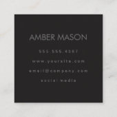 Monogram met Elementen Vierkante Visitekaartje (Achterkant)