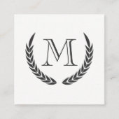 Monogram met Elementen Vierkante Visitekaartje (Voorkant)