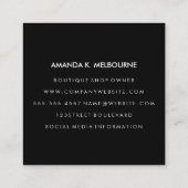 Monogram met Faux Gold Illumined Elements Vierkante Visitekaartje (Achterkant)