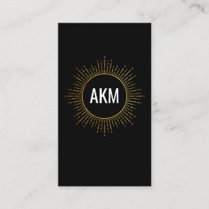 Monogram met Faux Gold Illumined Elements Visitekaartje