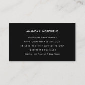 Monogram met Faux Gold Illumined Elements Visitekaartje (Achterkant)