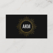 Monogram met Faux Gold Illumined Elements Visitekaartje (Voorkant)