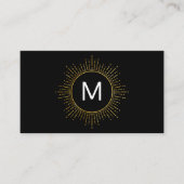 Monogram met Faux Gold Illumined Elements Visitekaartje (Voorkant)