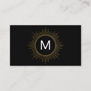Monogram met Faux Gold Illumined Elements Visitekaartje