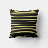 Monogram met gele Lijsten Letter Stripes Cushion Kussen (Achterkant)