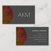 Monogram met getextureerde kleurengolven visitekaartje (Voorkant / Achterkant)