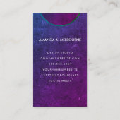 Monogram met getextureerde kleurengolven visitekaartje (Achterkant)