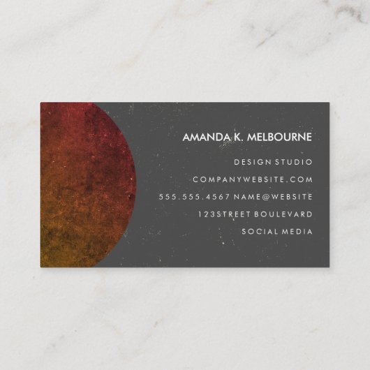 Monogram met getextureerde kleurenpaletten visitekaartje (Achterkant)