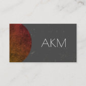 Monogram met getextureerde kleurenpaletten visitekaartje (Voorkant)