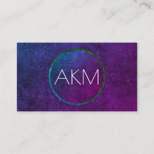 Monogram met getextureerde kleurenpaletten visitekaartje