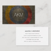 Monogram met getextureerde kleurenpaletten visitekaartje (Voorkant / Achterkant)