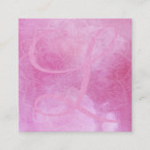 Monogram met Geweven Mandala & Roze Waterverf, 2 Vierkante Visitekaartje (Voorkant)