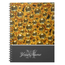  Monogram met gouden kerstballen! Notitieboek
