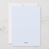 Monogram met Greenery Bleek blauwe foto Feestdagenkaart (Achterkant)