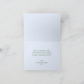 Monogram met Greenery Non foto Folded Holiday C Kaart (Binnen)