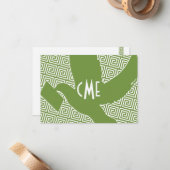 Monogram met Griekse Belangrijkste Nota van de Dou Notitiekaartje (Voorkant / Achterkant in situ)