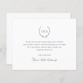 Monogram met grote begroting Funeral Hartelijk dan (Voorkant / Achterkant)