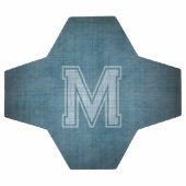 Monogram met grungy krijtbord blauwe achtergrond voetbal (Enkel)