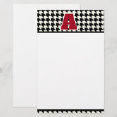 Monogram met hondentanddessin briefpapier (Voorkant / Achterkant)