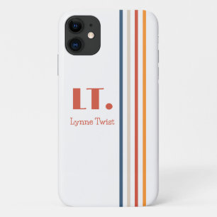 Monogram met horizontale strepen Case-Mate iPhone case