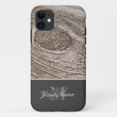 monogram met houten grunge! Case-Mate iPhone case (Achterkant)
