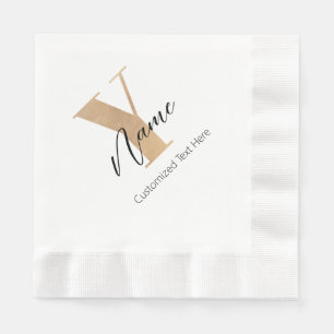 Monogram met initiaal Y en gepersonaliseerde naam Servet