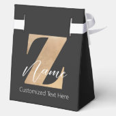 Monogram met initiaal Z & gepersonaliseerde naam Bedankdoosjes (Achterkant)