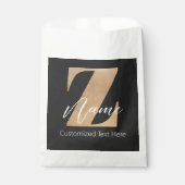 Monogram met initiaal Z & gepersonaliseerde naam Bedankzakje (Voorkant)
