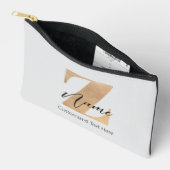Monogram met initiaal Z & gepersonaliseerde naam Etui (Open)