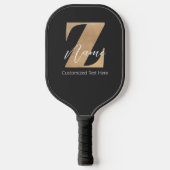 Monogram met initiaal Z & gepersonaliseerde naam Pickleball Paddle (Voorkant)