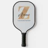 Monogram met initiaal Z & gepersonaliseerde naam Pickleball Paddle (Achterkant)